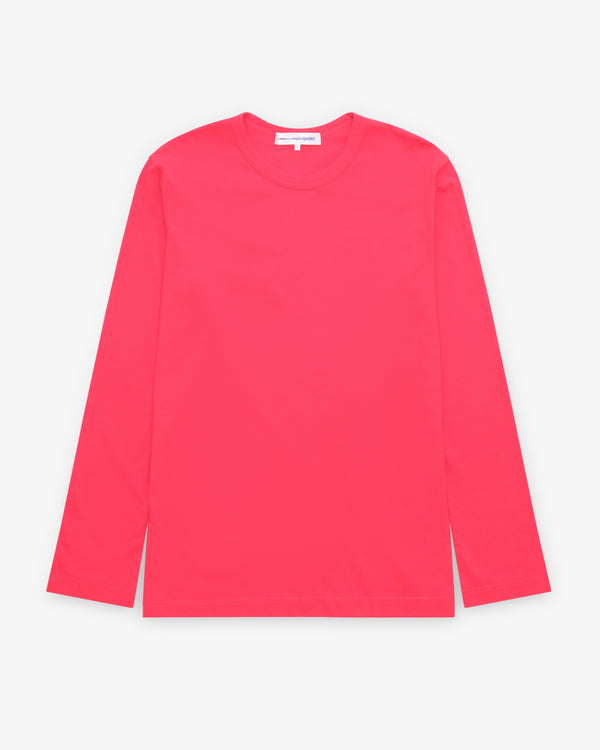 CDG Shirt - Men's Long Sleeve Logo T-Shirt - (Red)