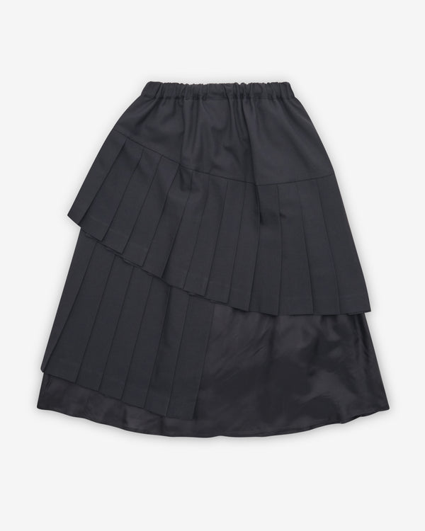 Noir Kei Ninomiya - Women's Tiered Pleated Skirt - (Black)