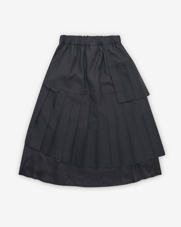 Noir Kei Ninomiya - Women's Tiered Pleated Skirt - (Black)