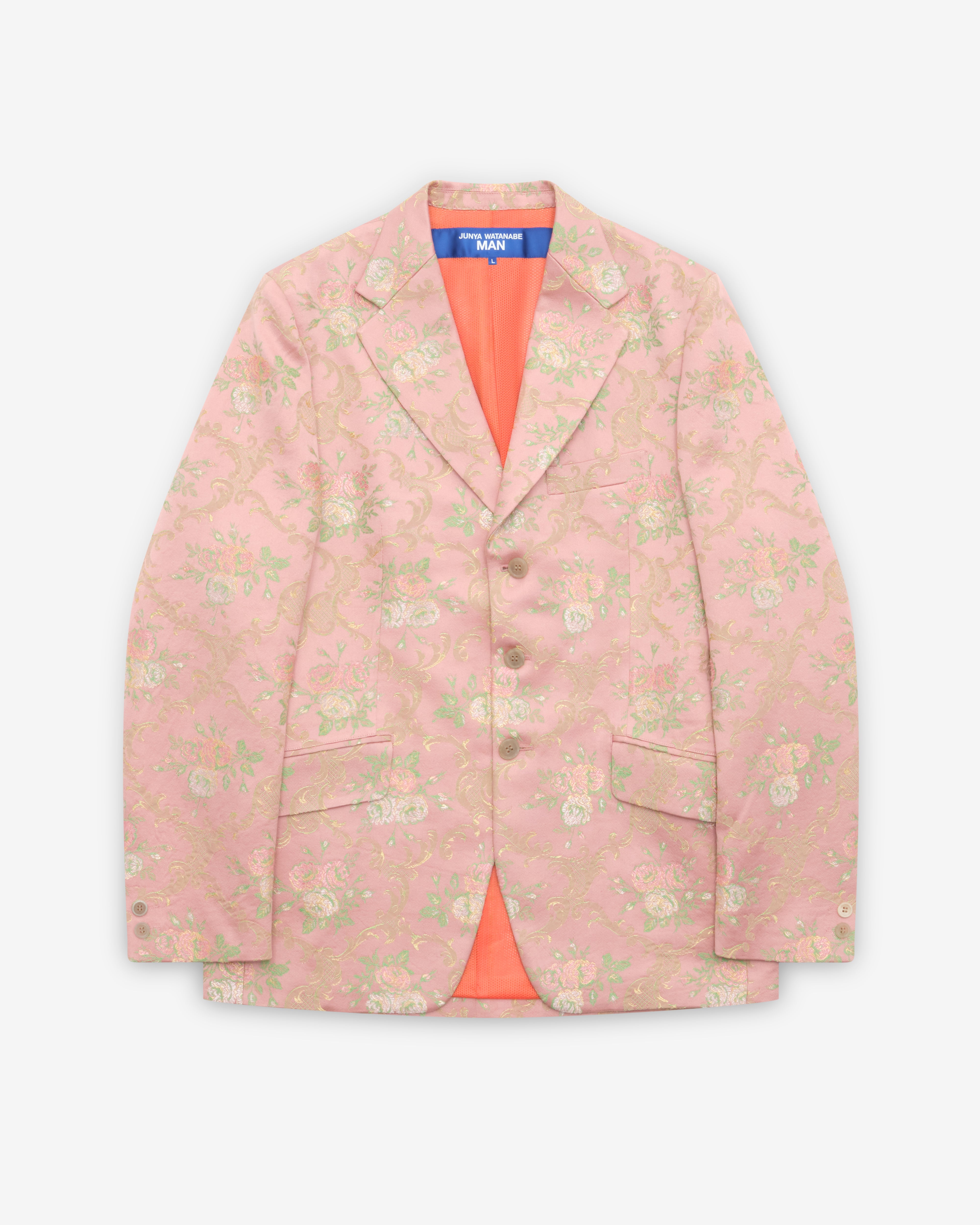Junya Watanabe Man: Men's Floral Blazer (Pink/Green) | DSMNY E-SHOP