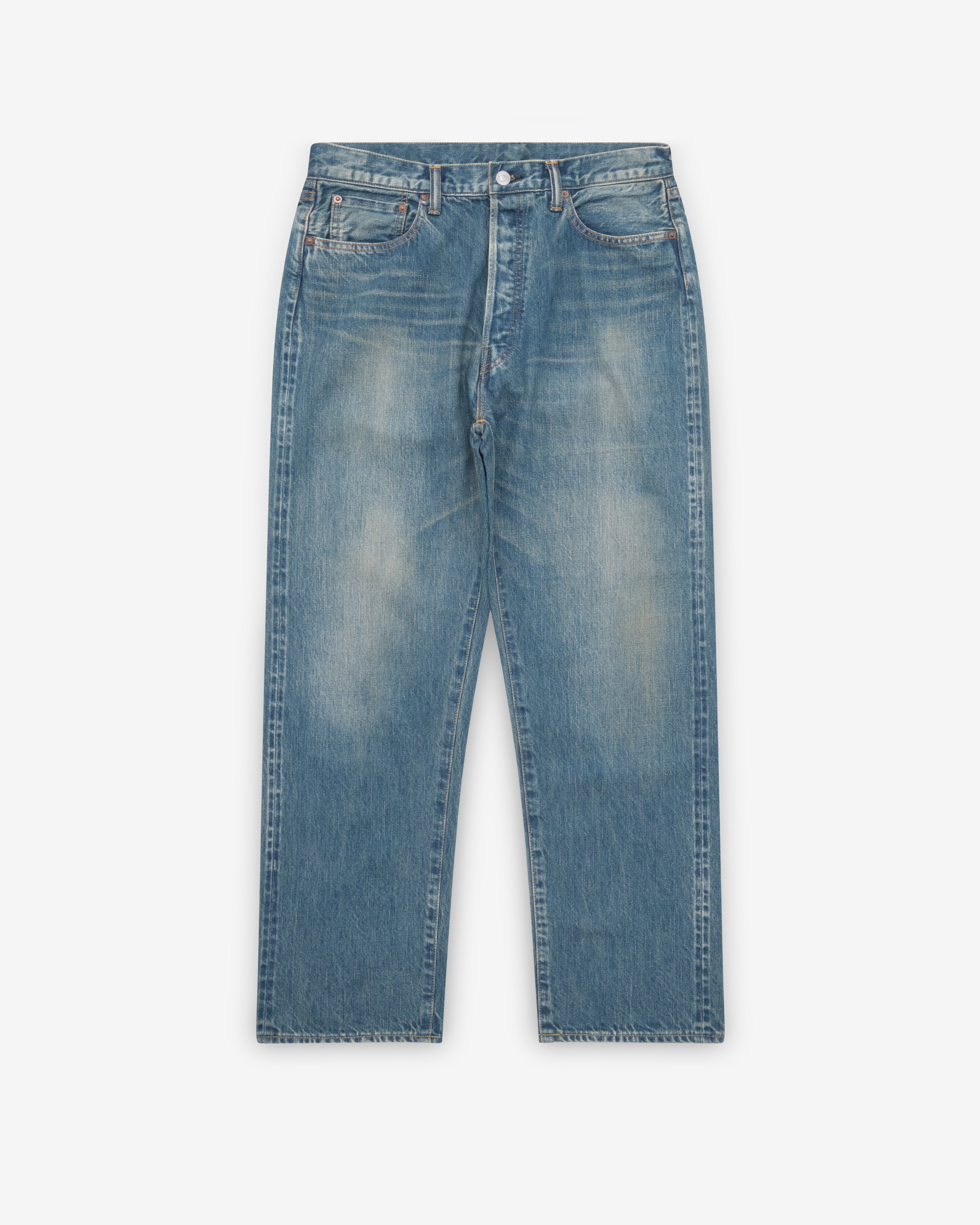 A.Presse: Men's Washed Denim Wide Pants (Indigo) | DSMNY E-SHOP