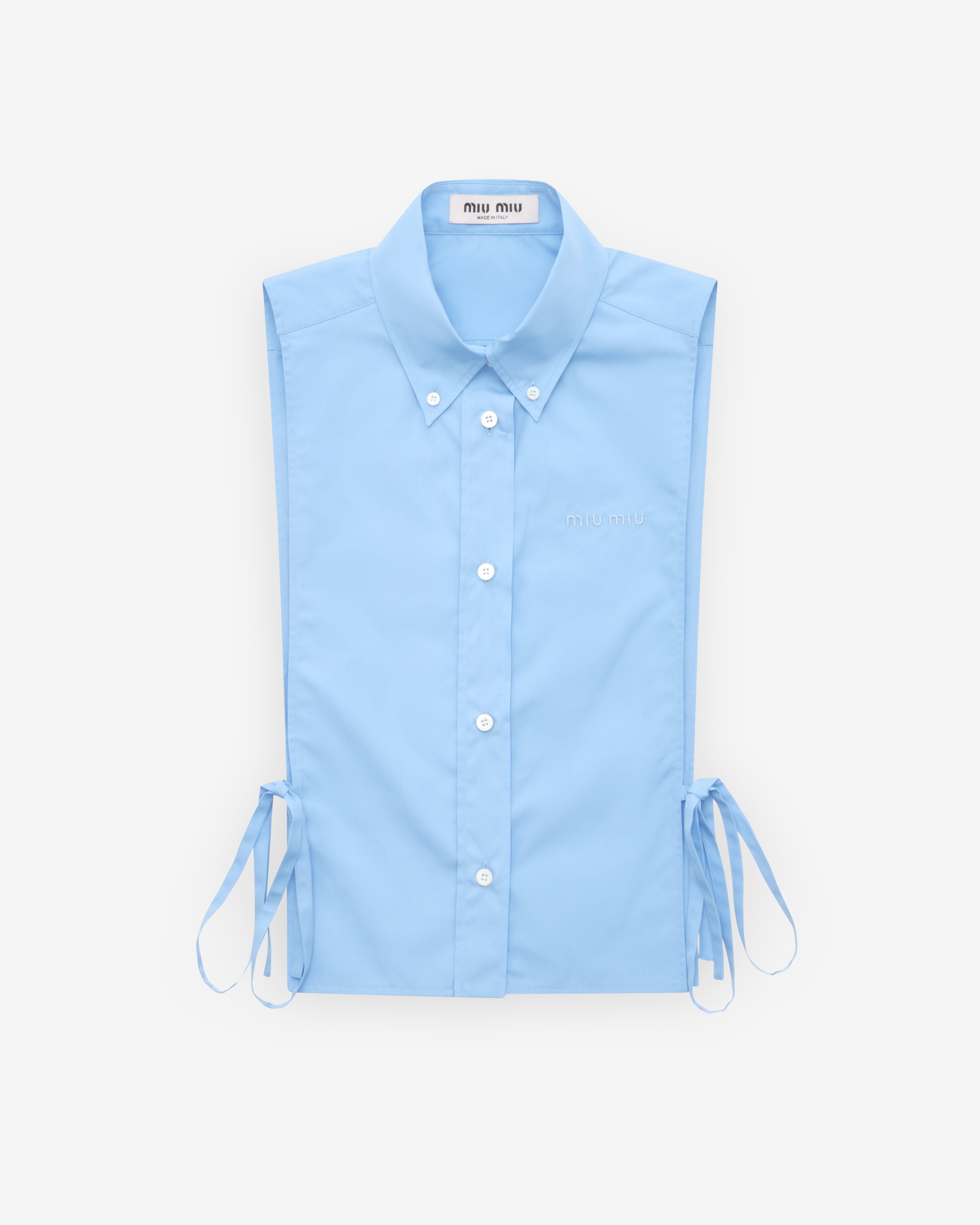 Miu Miu: Women's Poplin Shirt (Light Blue) | DSMNY E-SHOP