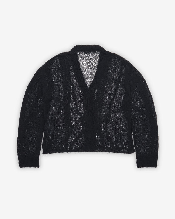 Our Legacy - Men's Academy Cardigan - (Black Ragged Open Linen)
