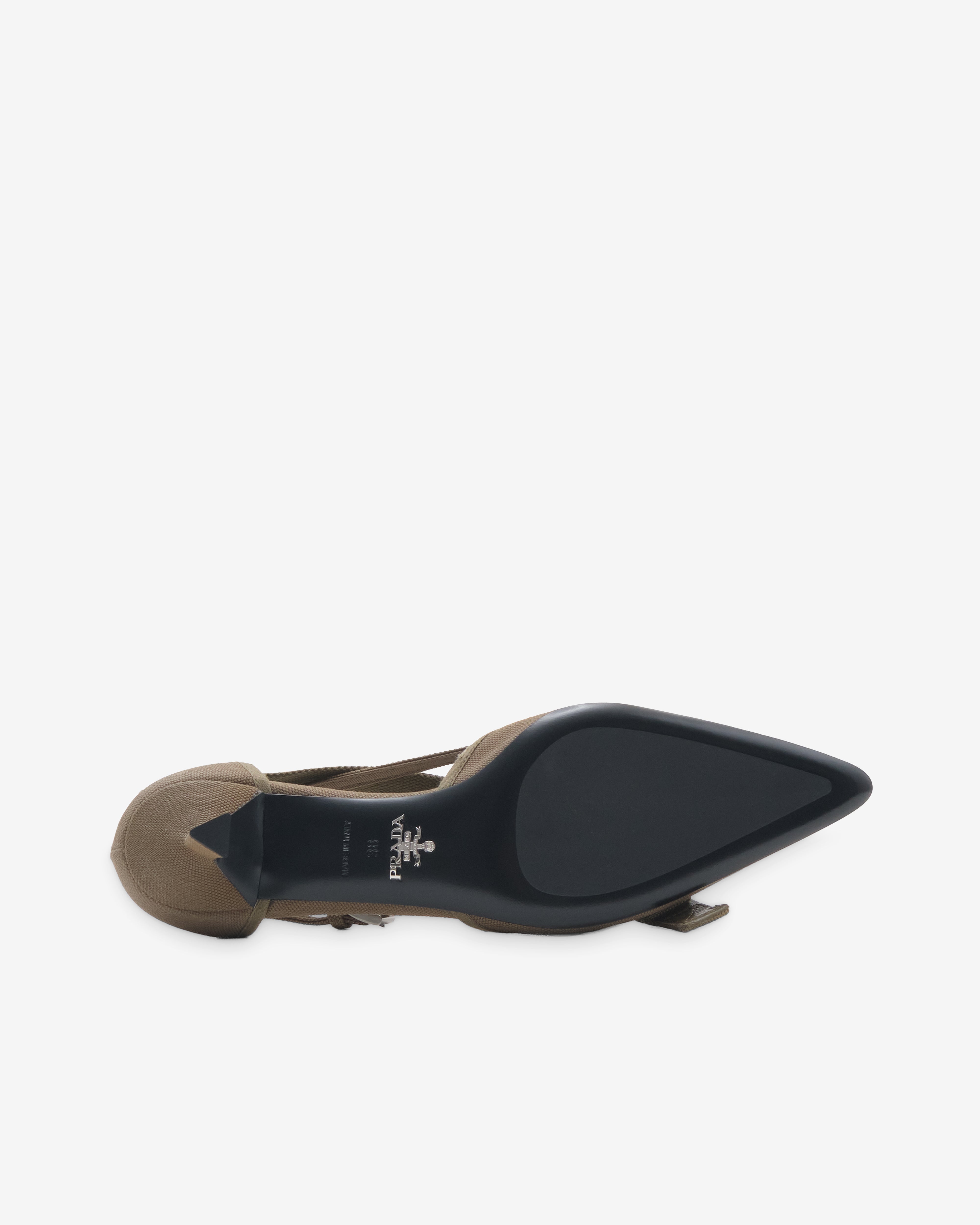 Prada: Women's Canvas Pumps (Military Green) | DSMNY E-SHOP
