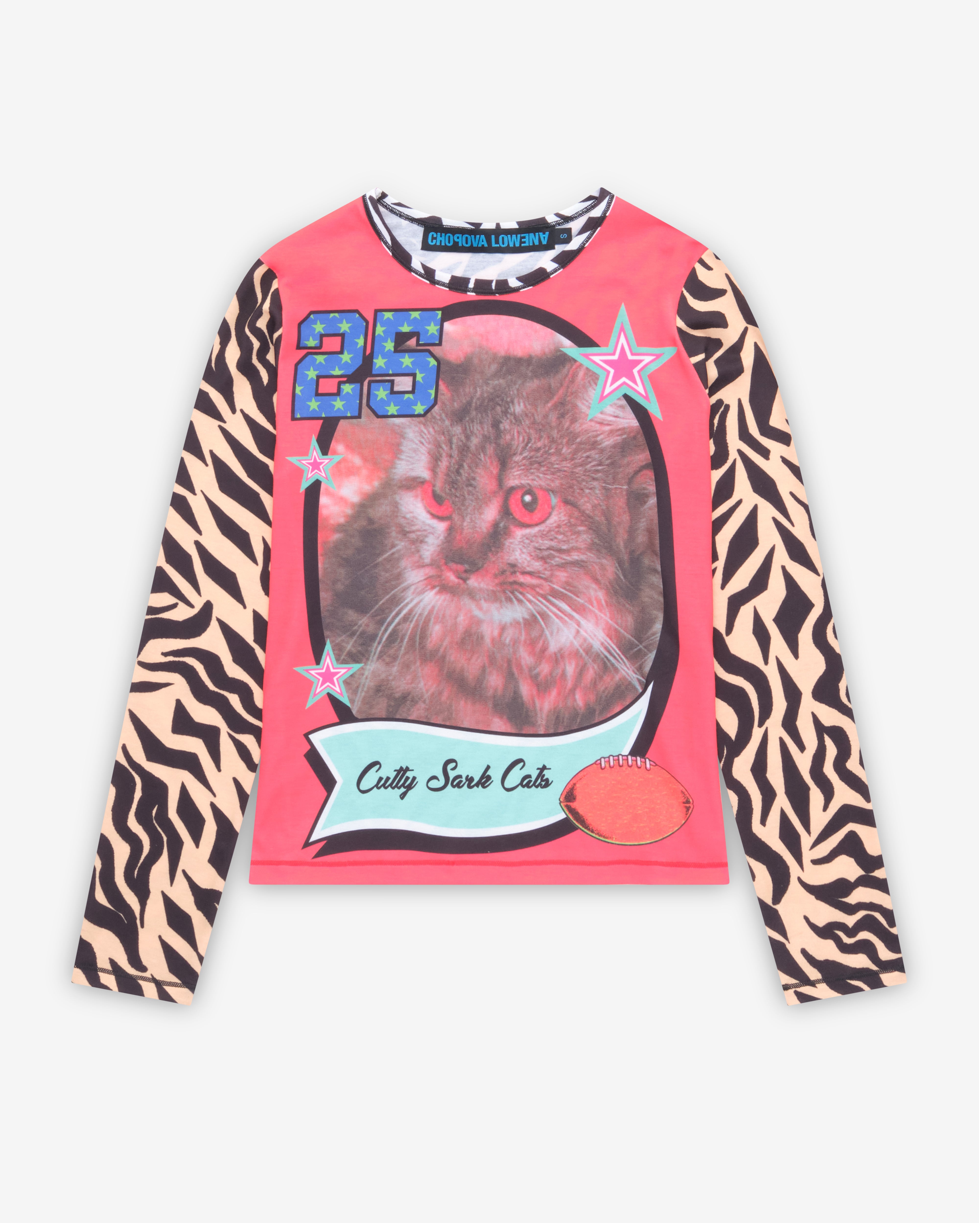 Chopova Lowena: Women's Cutty Sark Cats Fitted Jersey Top (Multi
