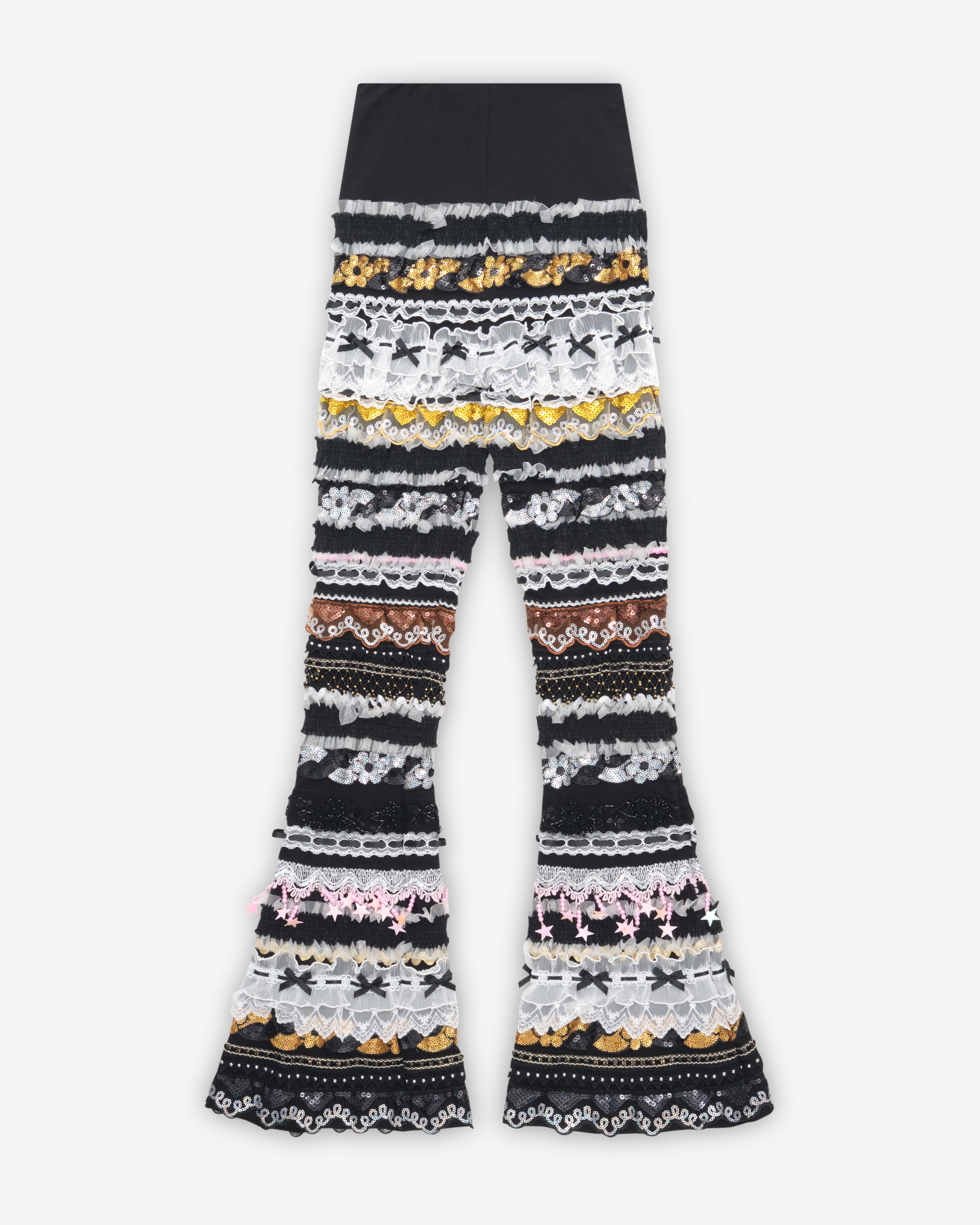 レッグウェア CHOPOVA LOWENA CHECK LEGGINGS Chopova Lowena: Women's Starbrites Jersey Leggings (Black/Multi