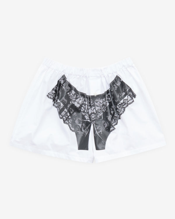 Vaquera - Women's Trompe L'Oeil Boxer Shorts - (White)