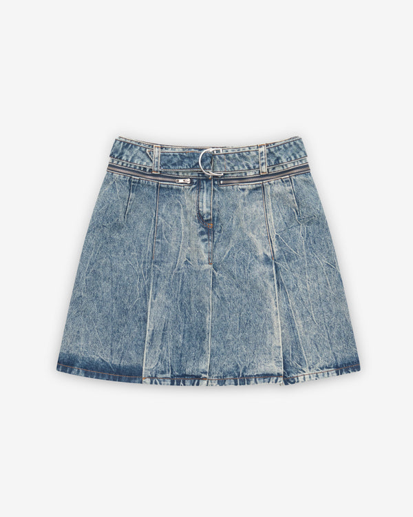 Vaquera - Women's Denim Carwash Skirt - (Blue)