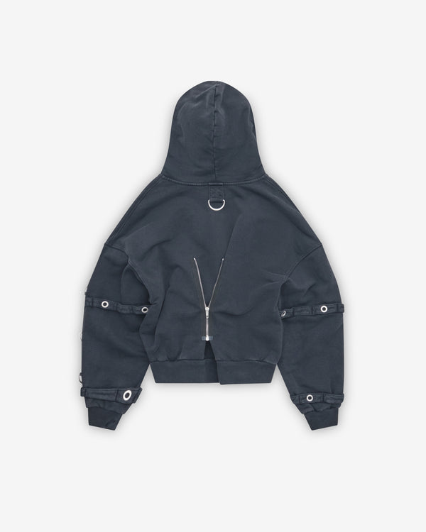 Balenciaga - Men's D-Ring Cargo Zip Up Hoodie - (Faded Black)