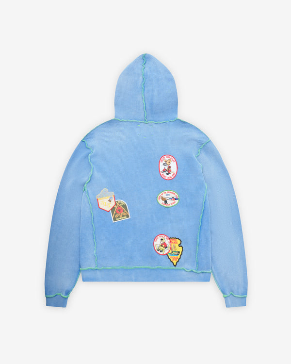 Better With Age - Men's Gentlemen's Waffle Hoodie - (Blue)