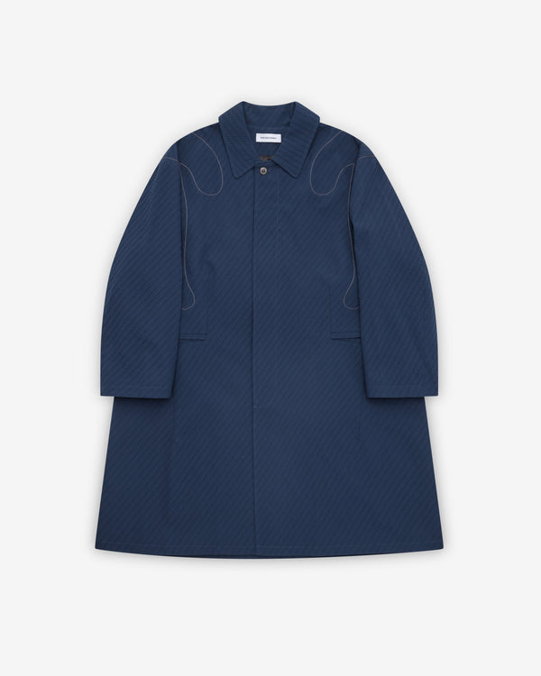 Kiko Kostadinov - Men's Euri K-Shoulder Coat - (Abyss Blue)