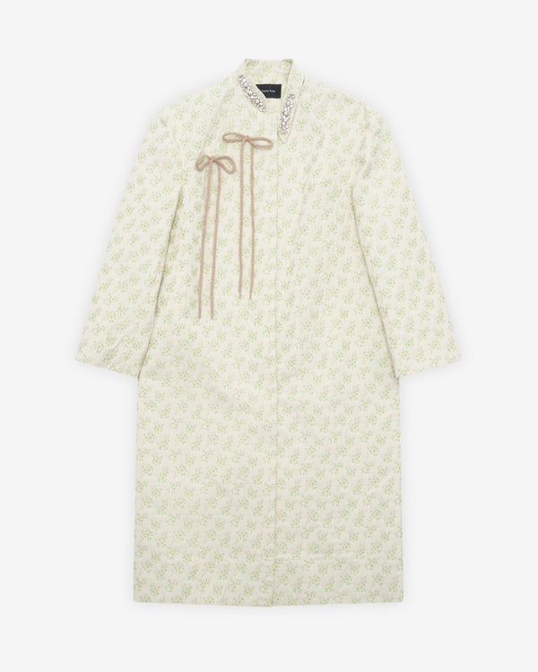 Simone Rocha - Women's Long Offset Fragment Coat - (Green/Taupe)
