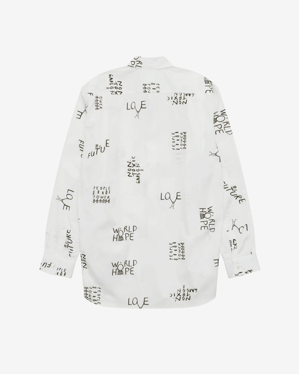 CDG Shirt - Men's Tomorrow Future Zip Shirt - (White)