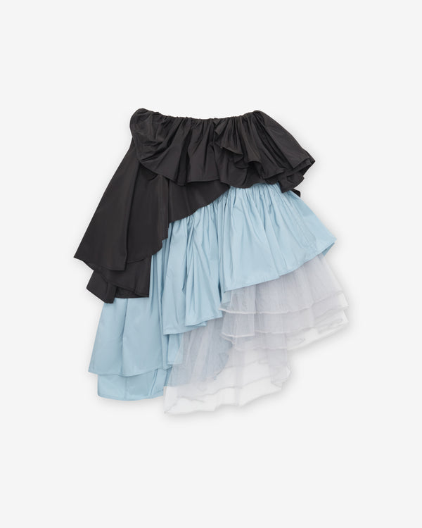 Vaquera - Women's Layered Skirt - (Black/Blue)
