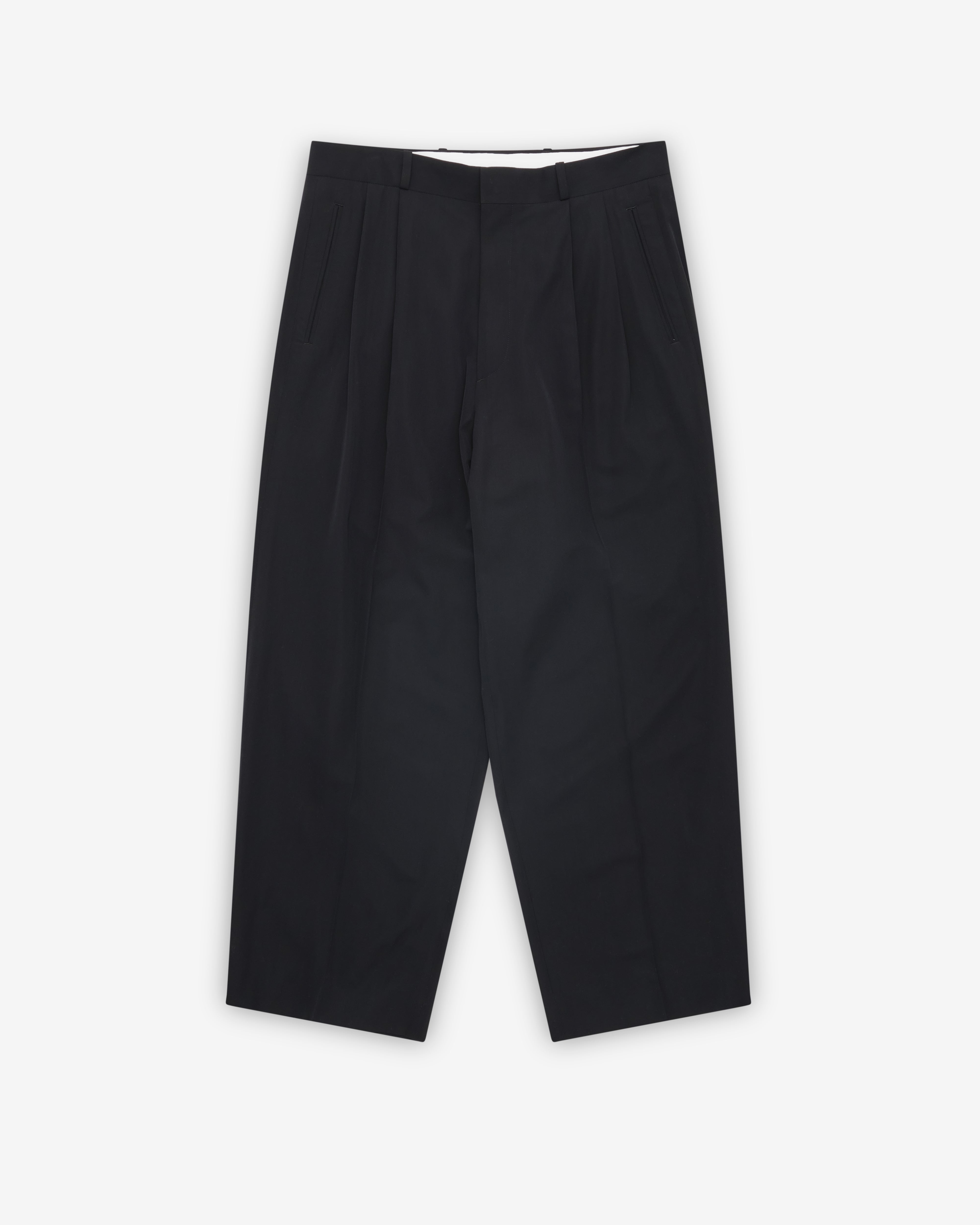 パンツ 26ss A.PRESSE Wool Rayon Wide Trousers A.Presse: Men's Wool Rayon Wide Trousers (Black) | DSMNY E-SHOP
