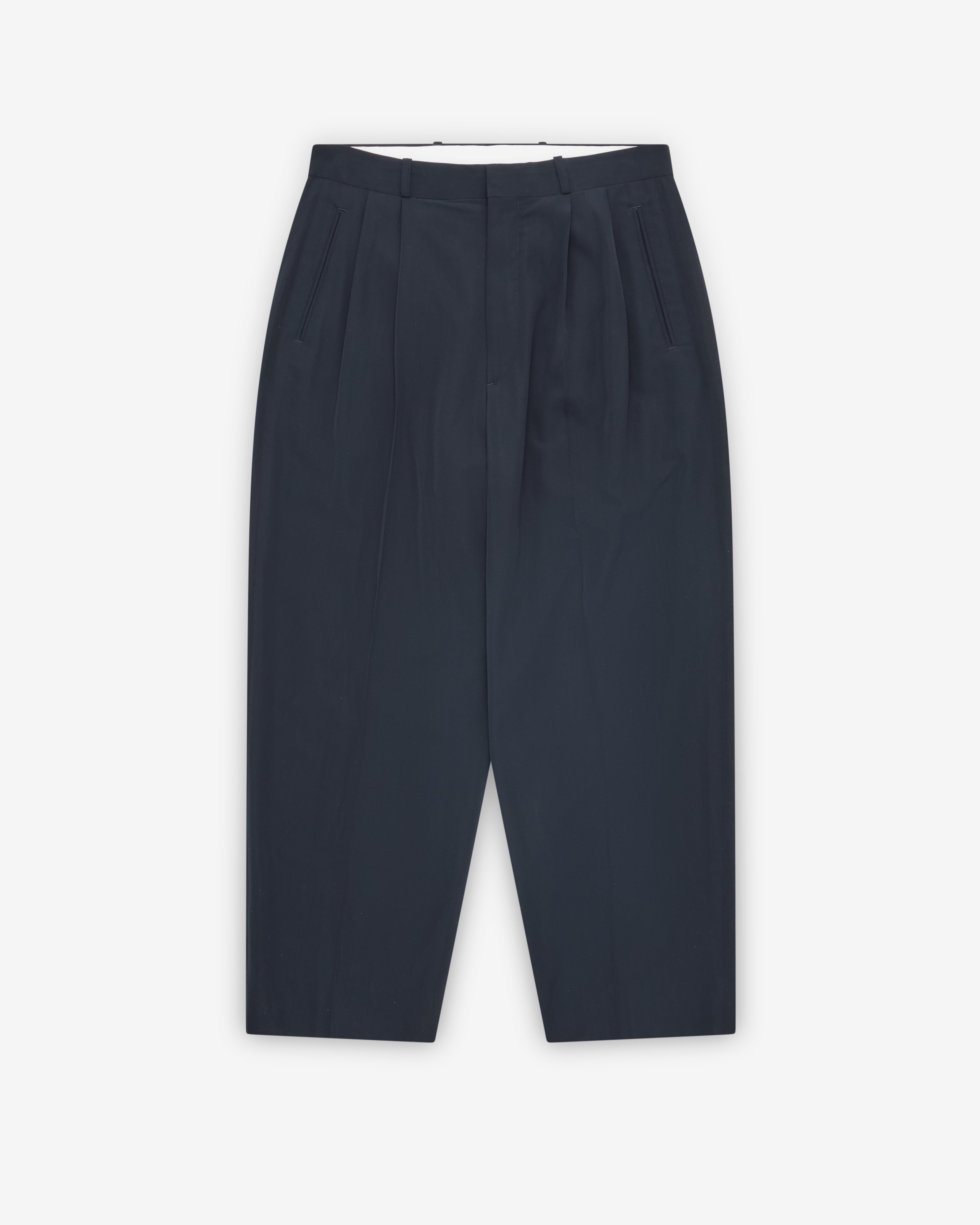 パンツ A.PRESSE Wool Rayon Wide Trousers 26ss A.Presse: Men's Wool Rayon Wide Trousers (Navy) | DSMNY E-SHOP
