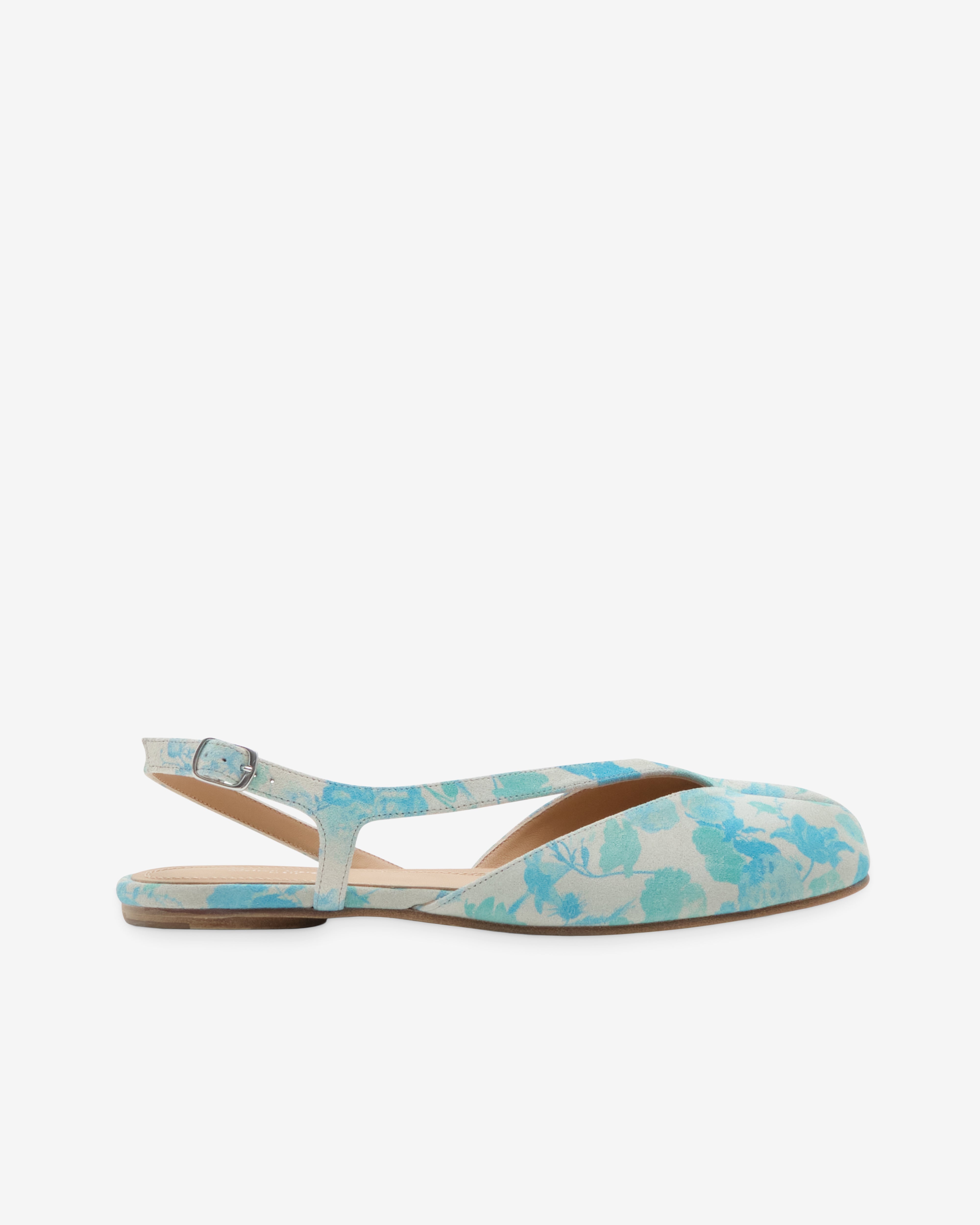 Maison Margiela: Women's Tabi Slingback Sandal (White/Light Blue