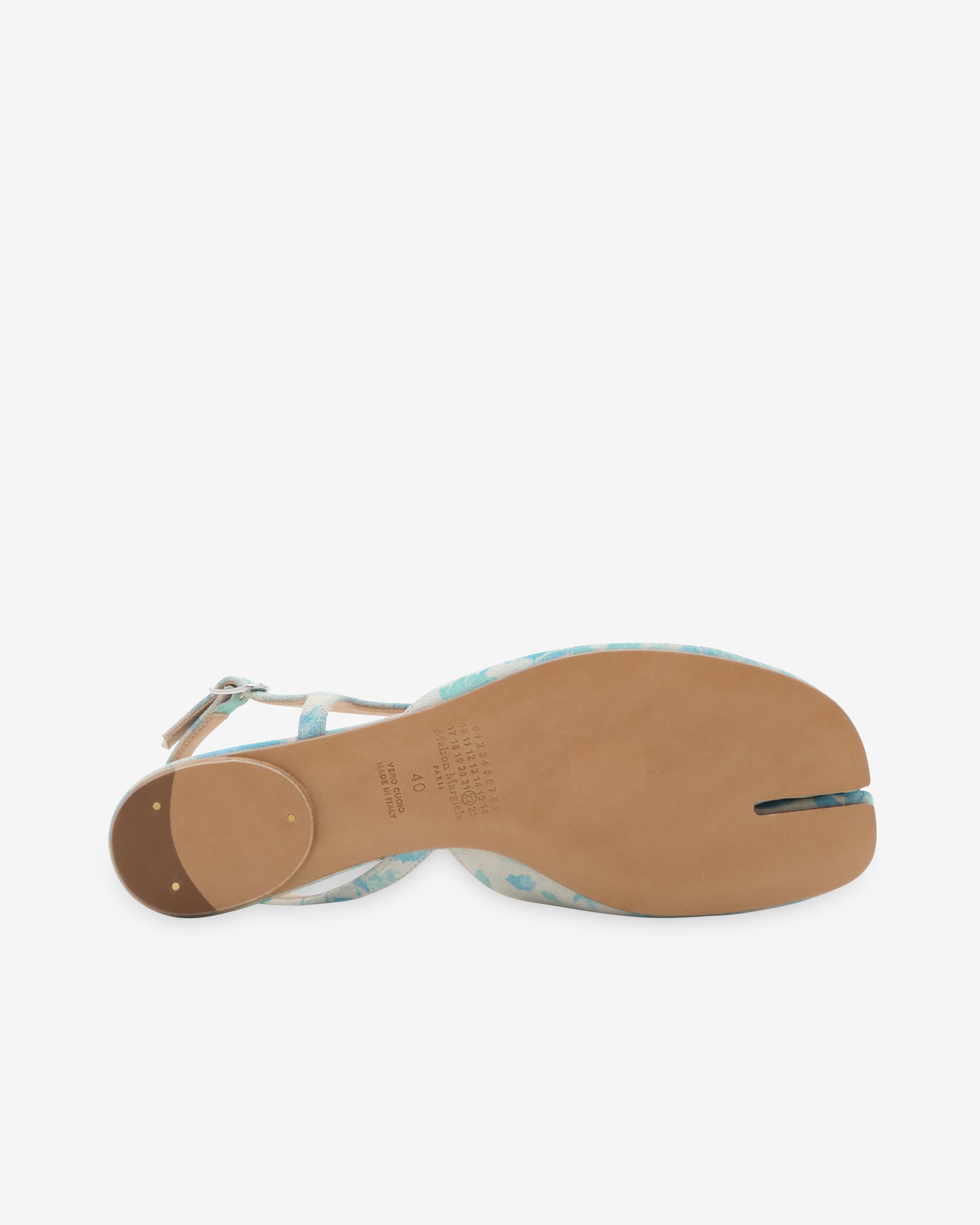 Maison Margiela: Women's Tabi Slingback Sandal (White/Light Blue