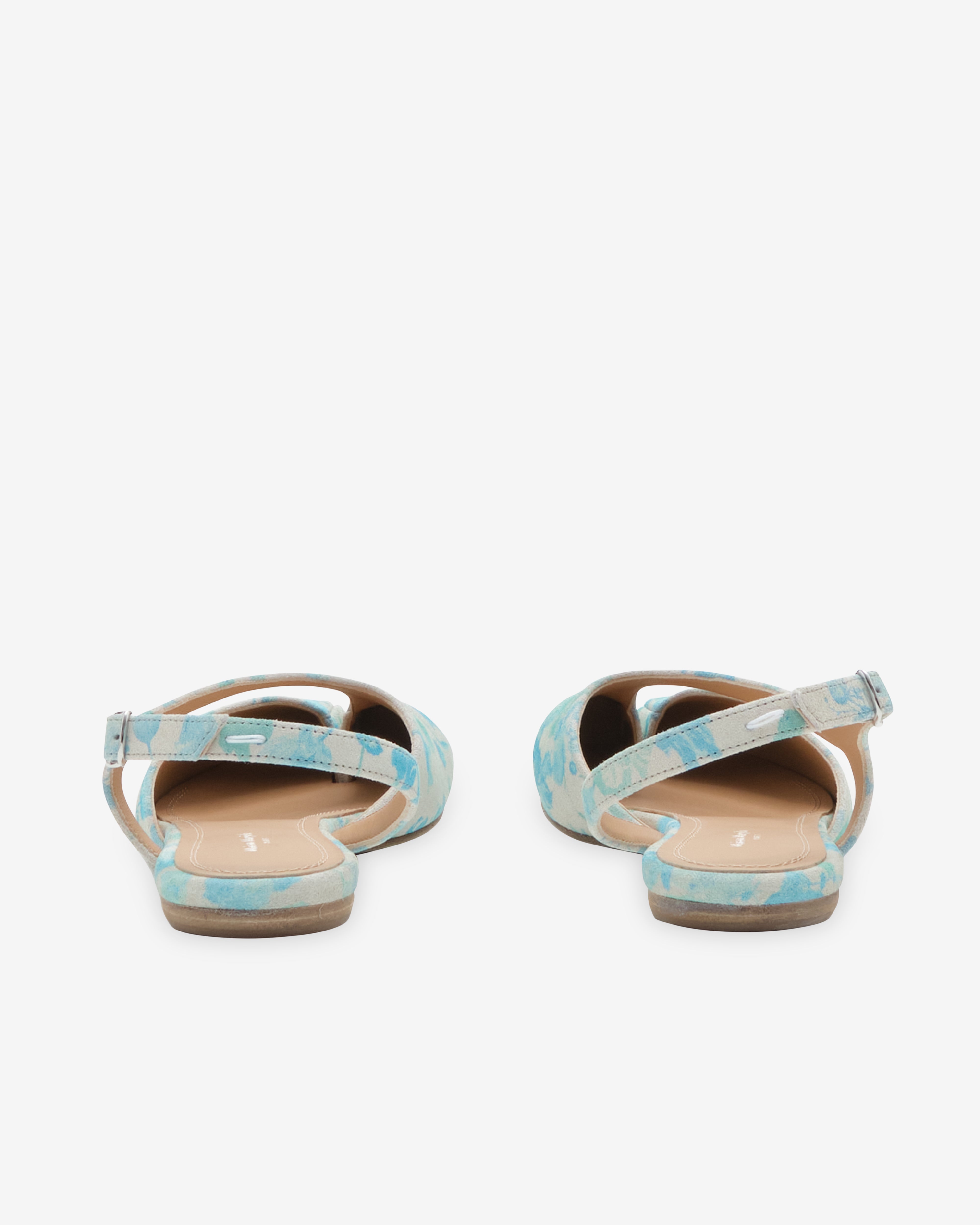 Maison Margiela: Women's Tabi Slingback Sandal (White/Light Blue