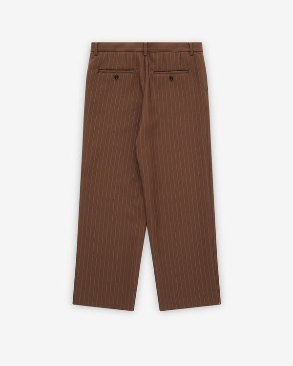 Sacai - Men's Matelasse Twill Pants - (Brown Stripe)