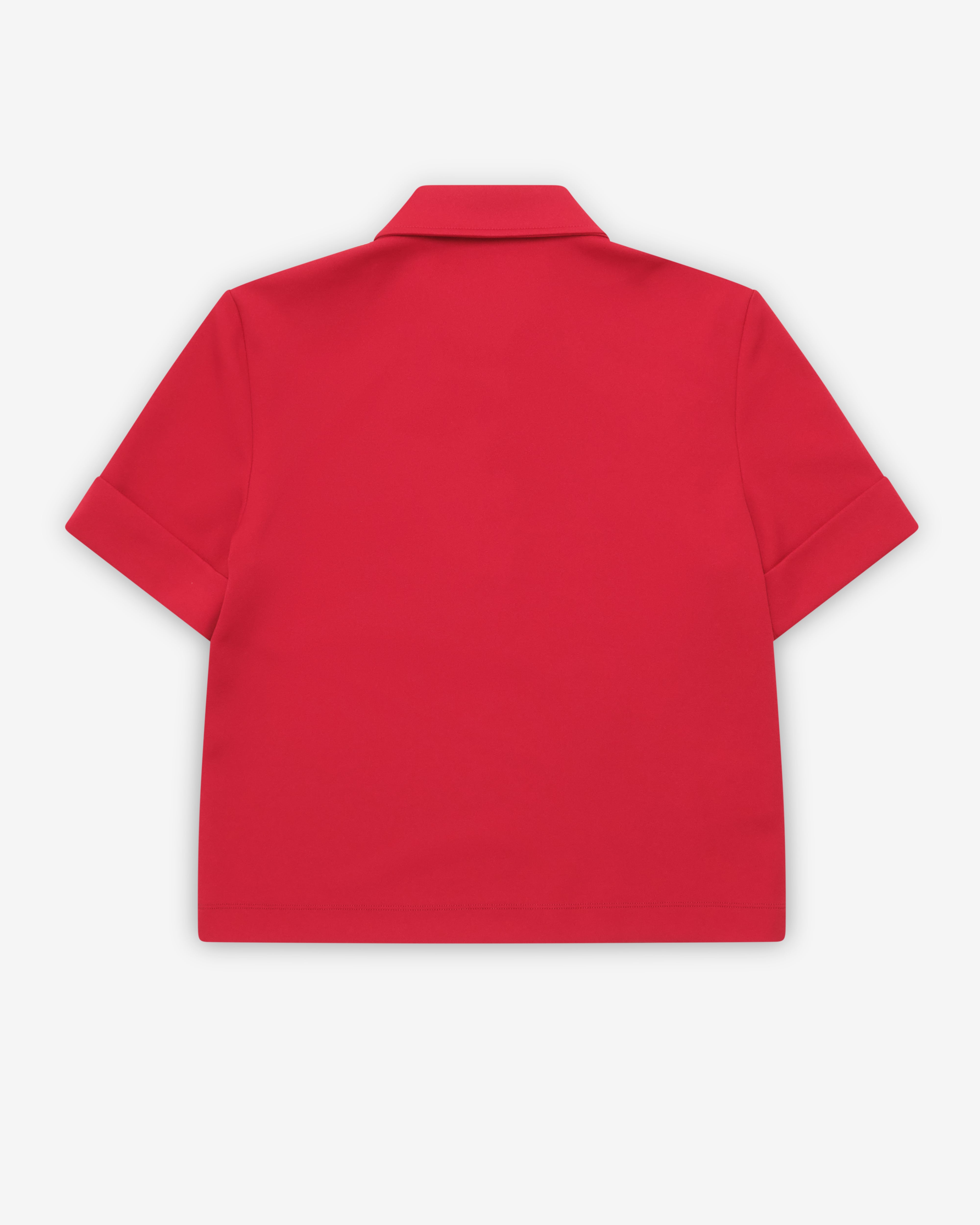 Miu Miu: Men's Technical Jersey Polo Shirt (Ruby Red) | DSMNY E-SHOP