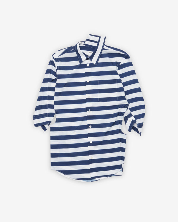 Junya Watanabe - Women's Striped Blouse - (Navy/White)