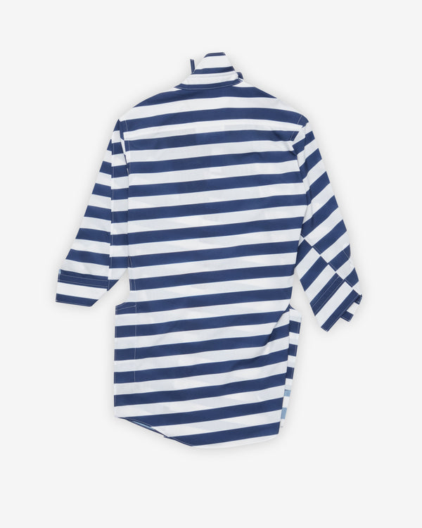 Junya Watanabe - Women's Striped Blouse - (Navy/White)