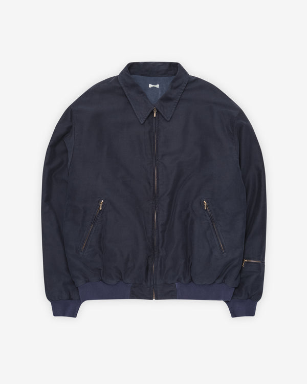 A.Presse - Men's Vintage Cotton Silk Moleskin Jacket - (Navy)