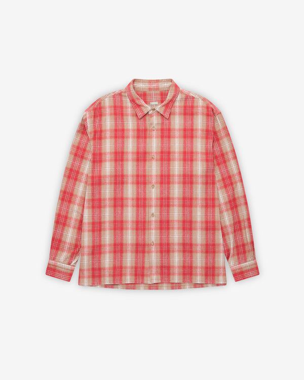 A.Presse - Men's Vintage Nep Check Shirt - (Red)