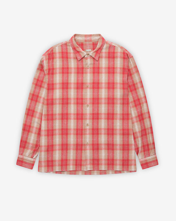 A.Presse - Men's Vintage Nep Check Shirt - (Red)