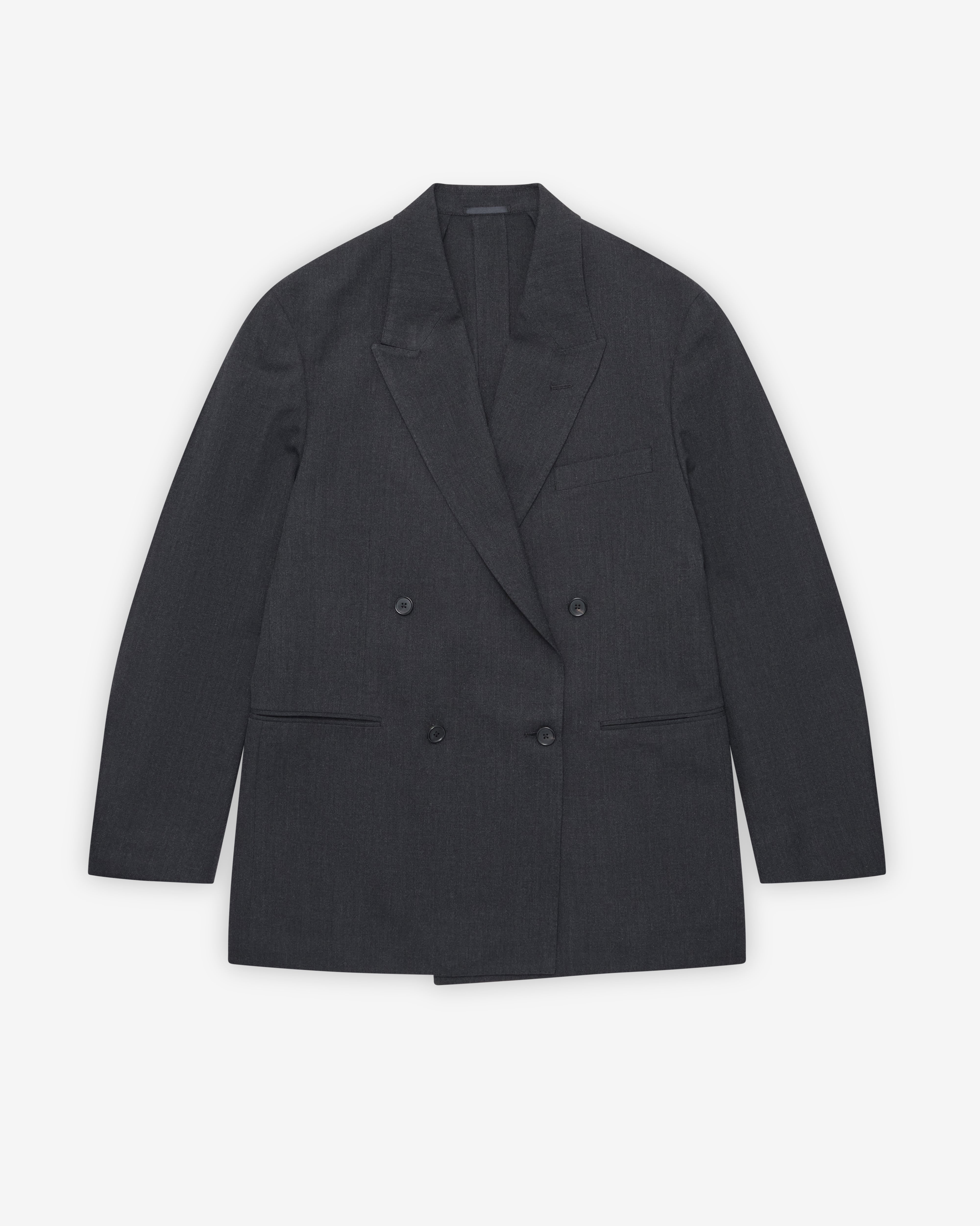 A.PRESSE　Double Breasted Jacket　リネン　麻　3 A.Presse: Men's Wool Double-Breasted Jacket (Charcoal) | DSMNY E-SHOP