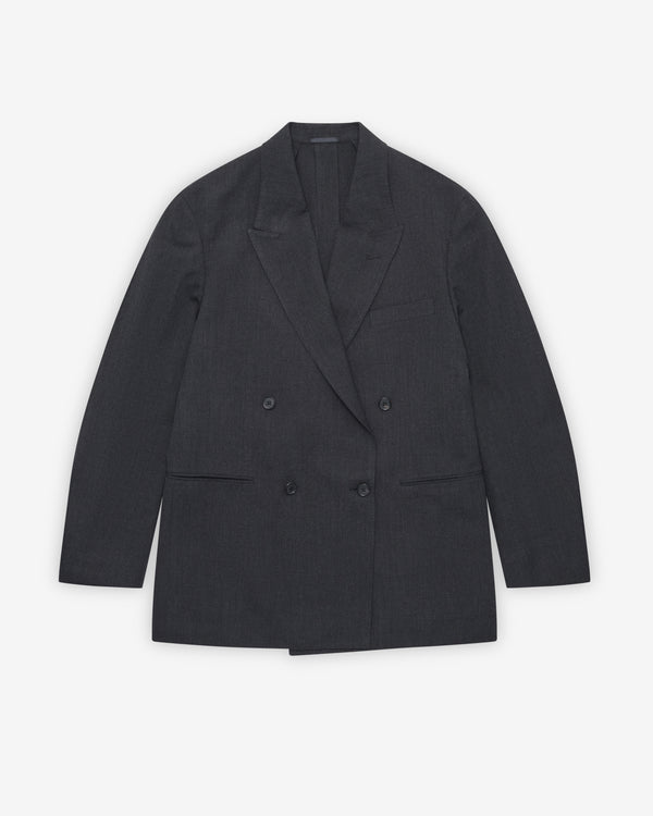 A.Presse - Men's Wool Double-Breasted Jacket - (Charcoal)