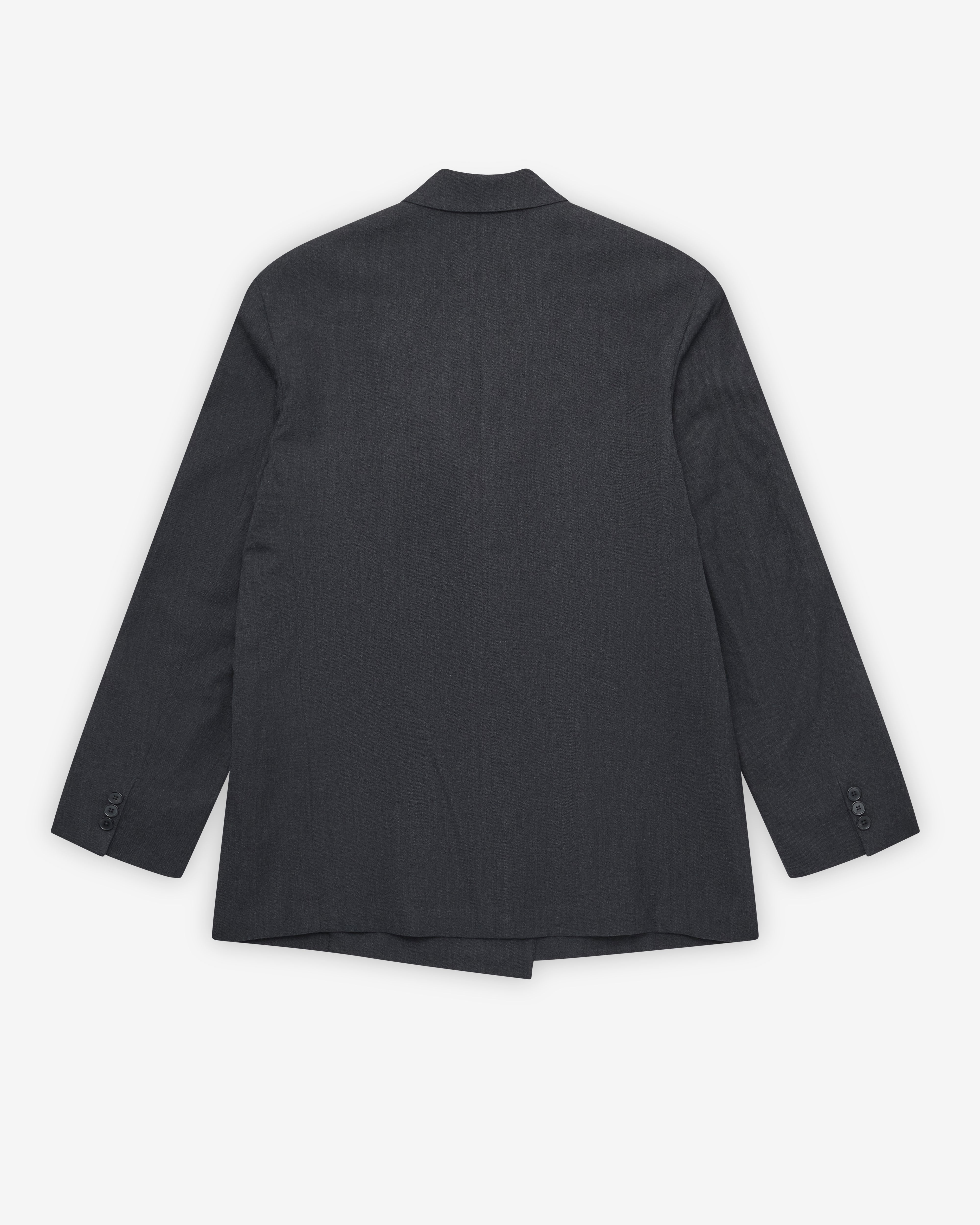 A.Presse: Men's Wool Double-Breasted Jacket (Charcoal) | DSMNY E-SHOP