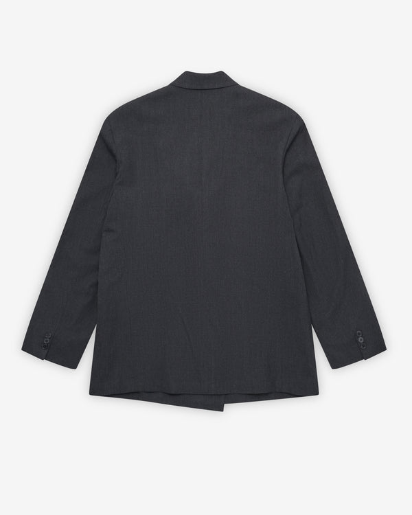 A.Presse - Men's Wool Double-Breasted Jacket - (Charcoal)