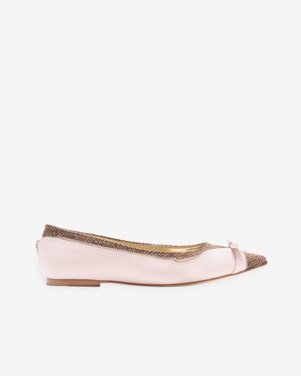 August Barron - Women's Unzipped Flat - (Pink/Brown)
