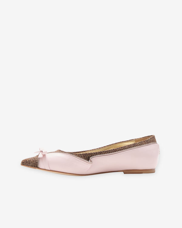 August Barron - Women's Unzipped Flat - (Pink/Brown)