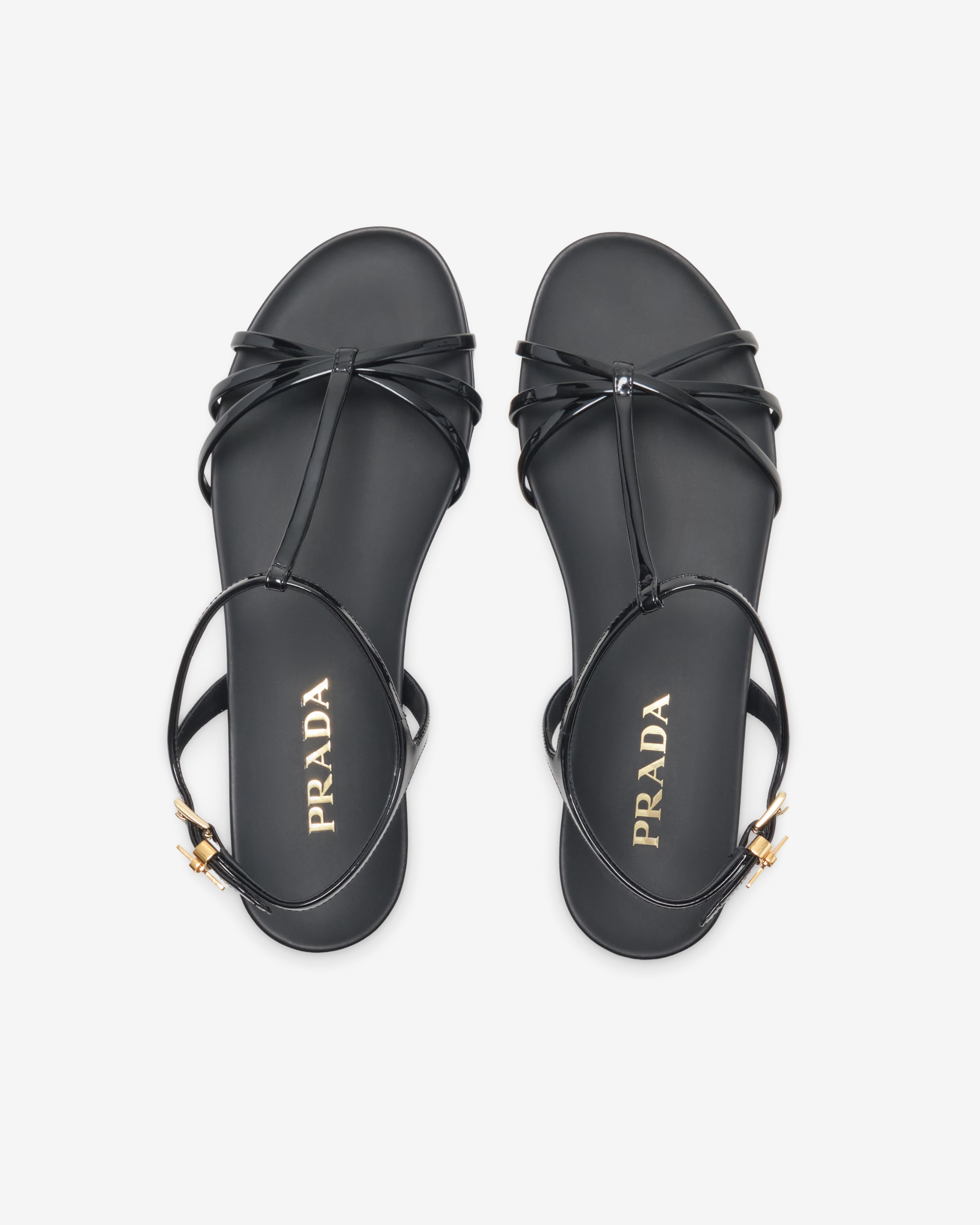 Prada: Women's Leather Sandals (Black) | DSMNY E-SHOP