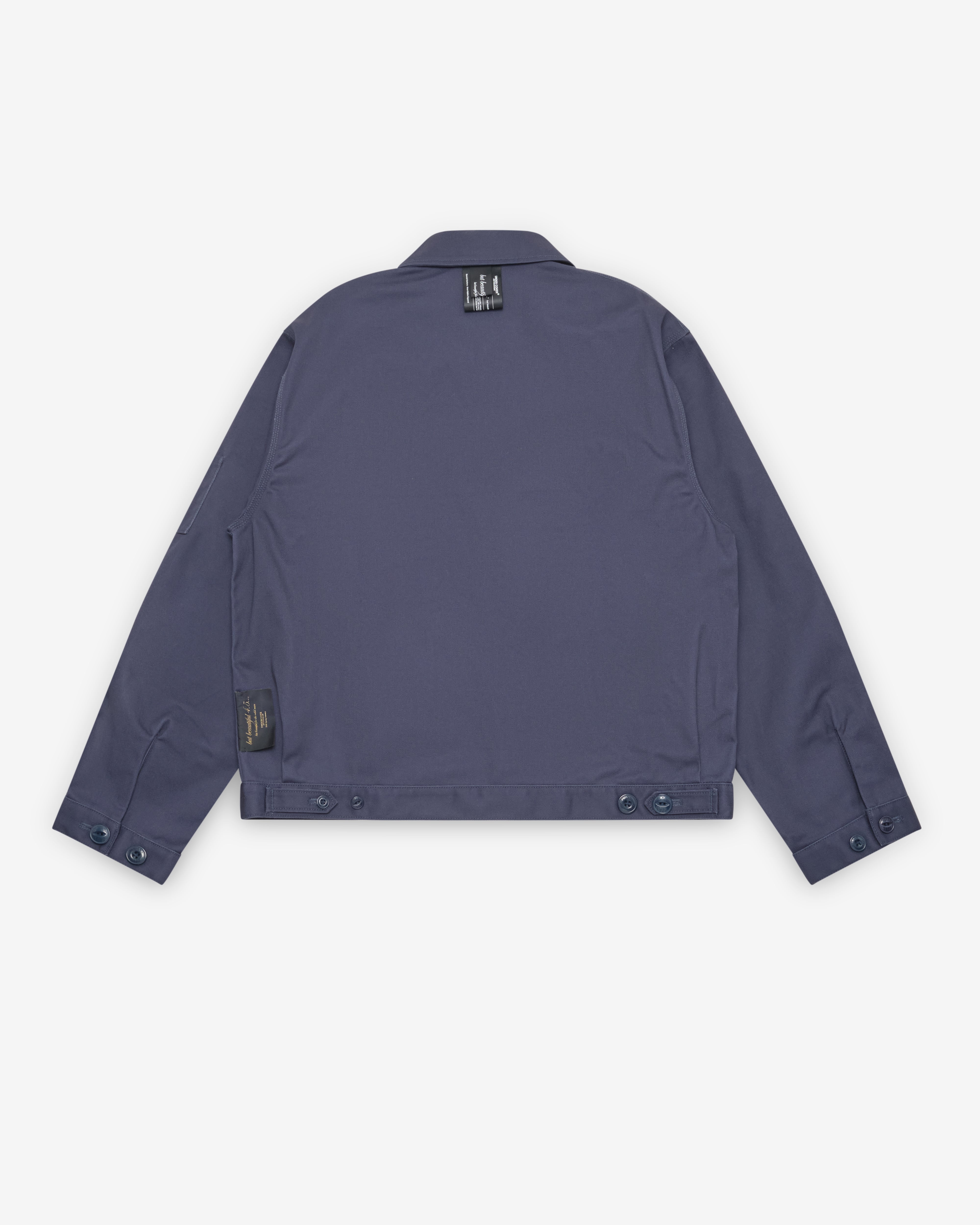 Undercover: Men's Curved Zipper Blouson (Dark Navy) | DSMNY E-SHOP