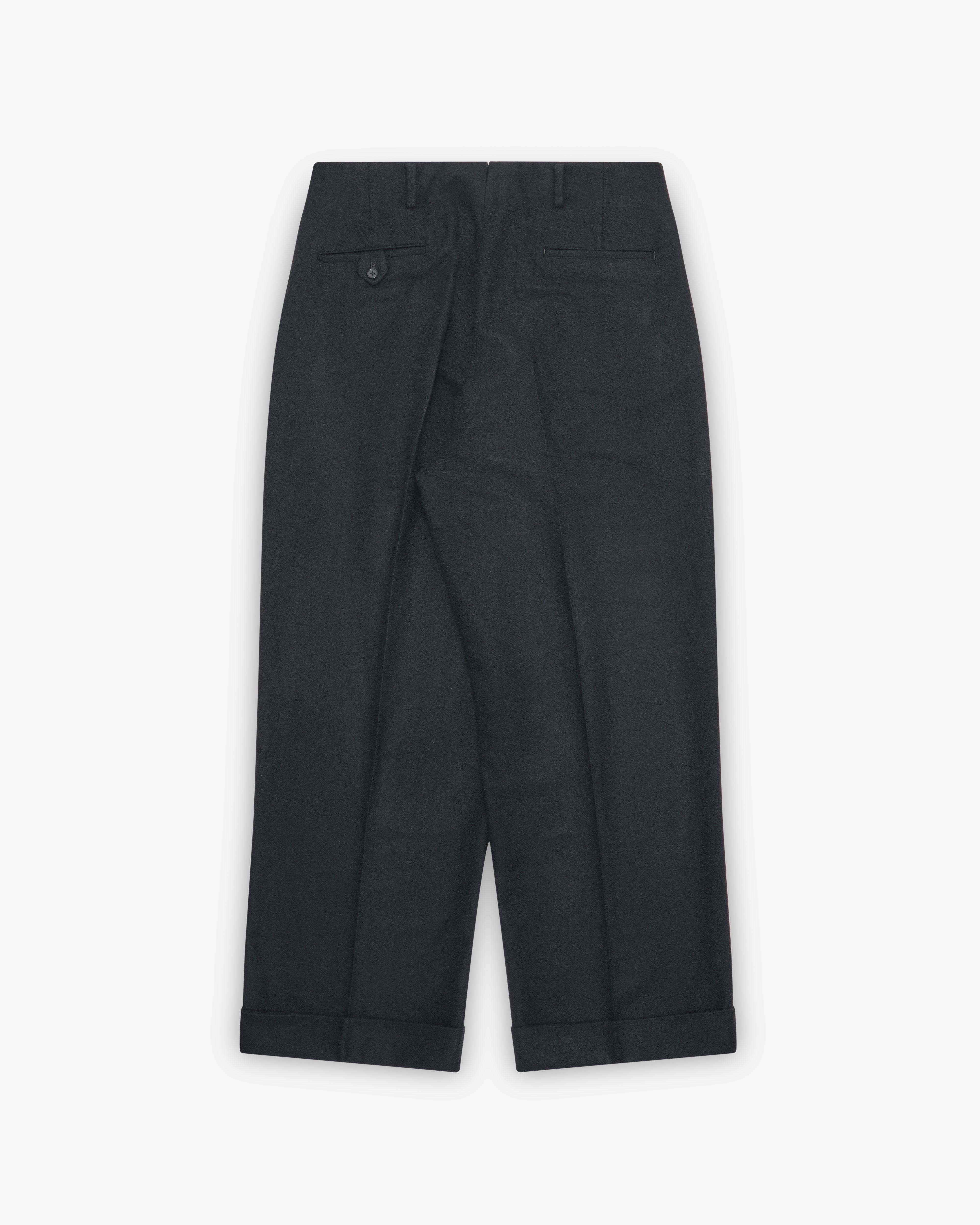 A.Presse: Men's Wide Tapered Trousers (Black) | DSMNY E-SHOP