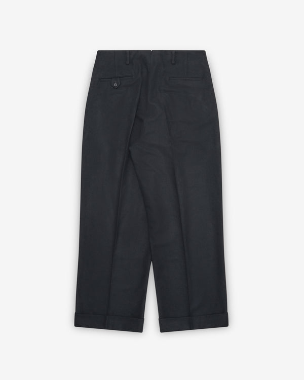 A.Presse - Men's Wide Tapered Trousers - (Black)