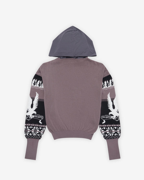 Oscar Ouyang - Men's Fairisle Hoodie - (Grey)