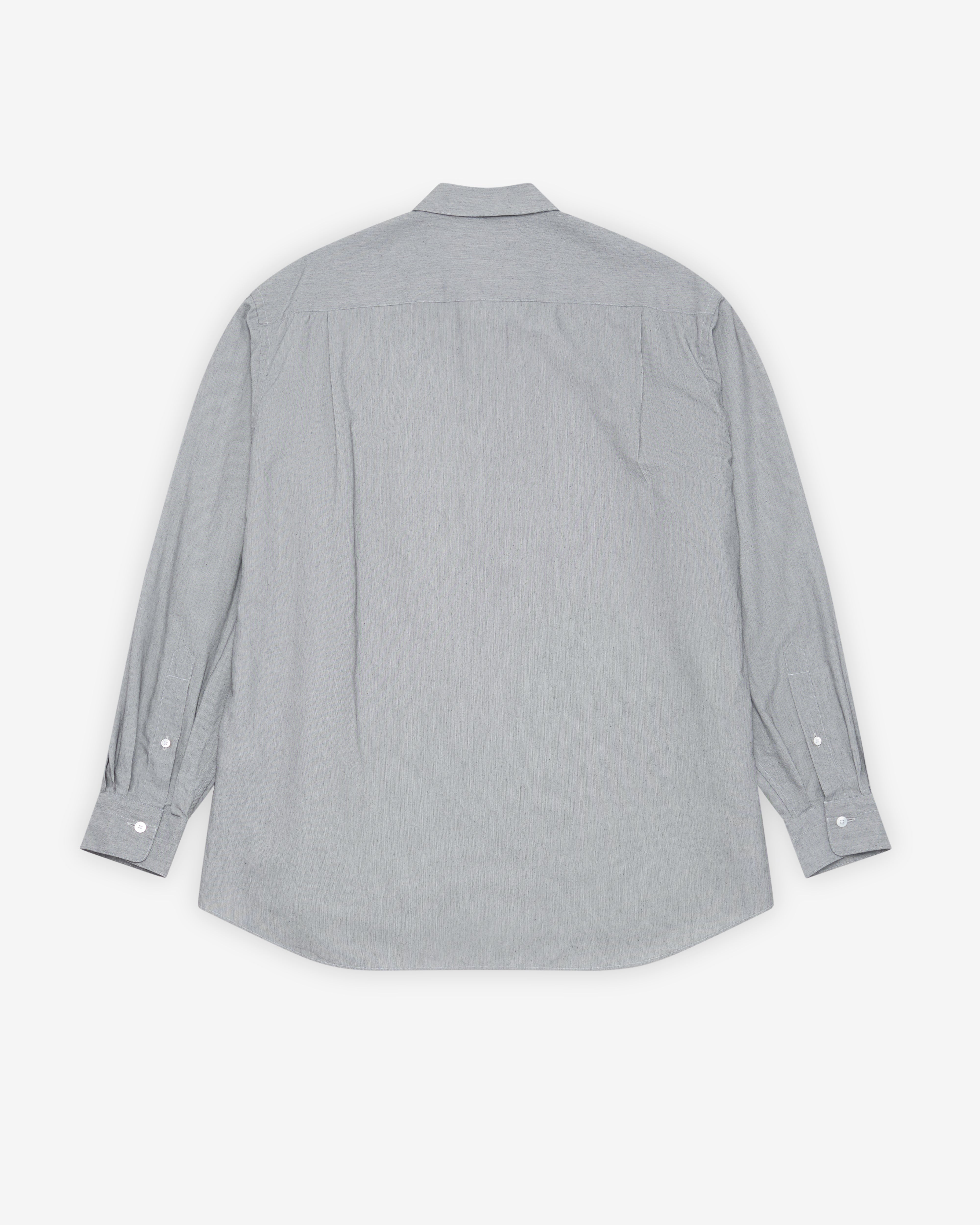 A.Presse: Men's Silk Regular Collar Shirt (Gray) | DSMNY E-SHOP