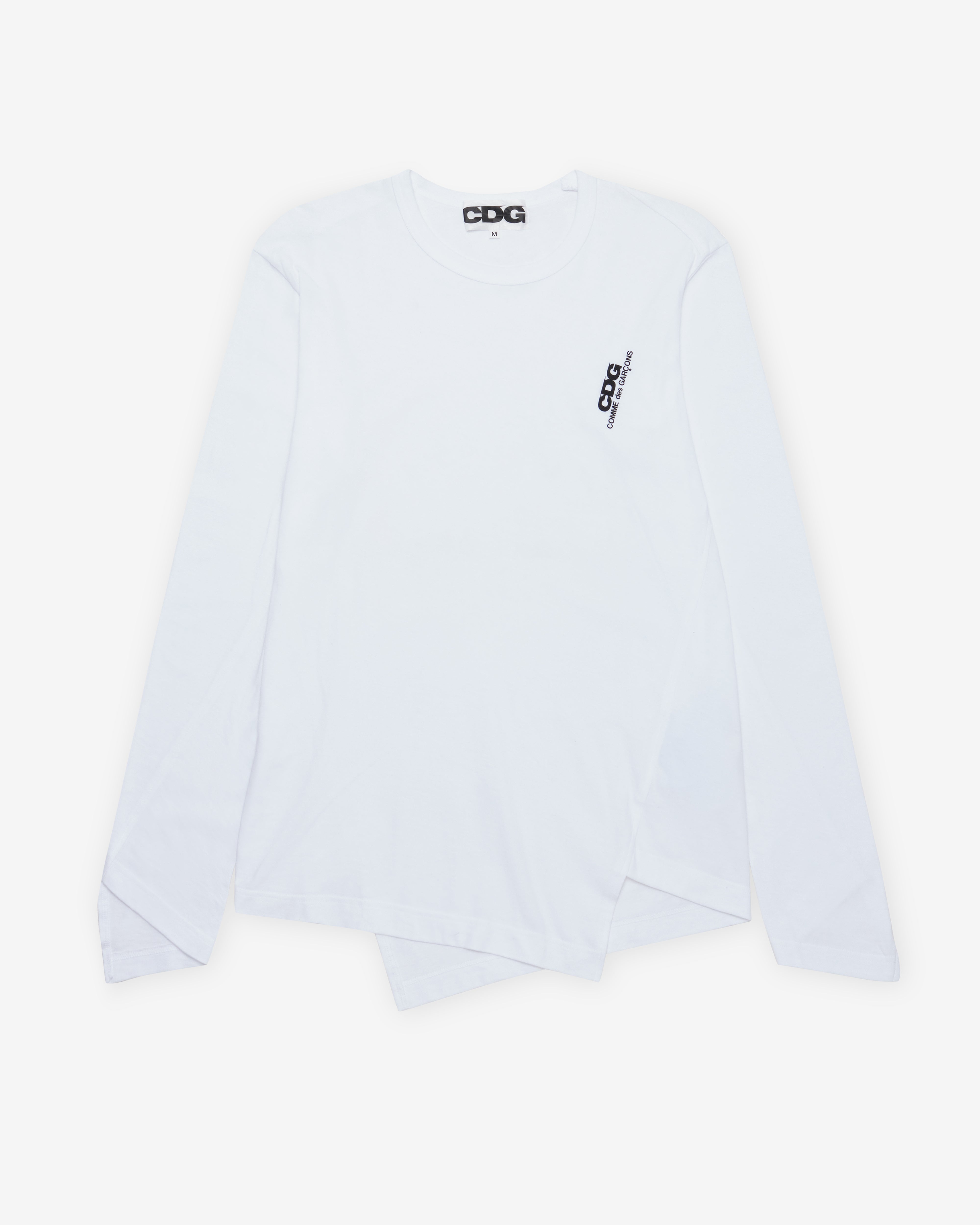 CDG: Twist Long Sleeve T-Shirt (White) | DSMNY E-SHOP