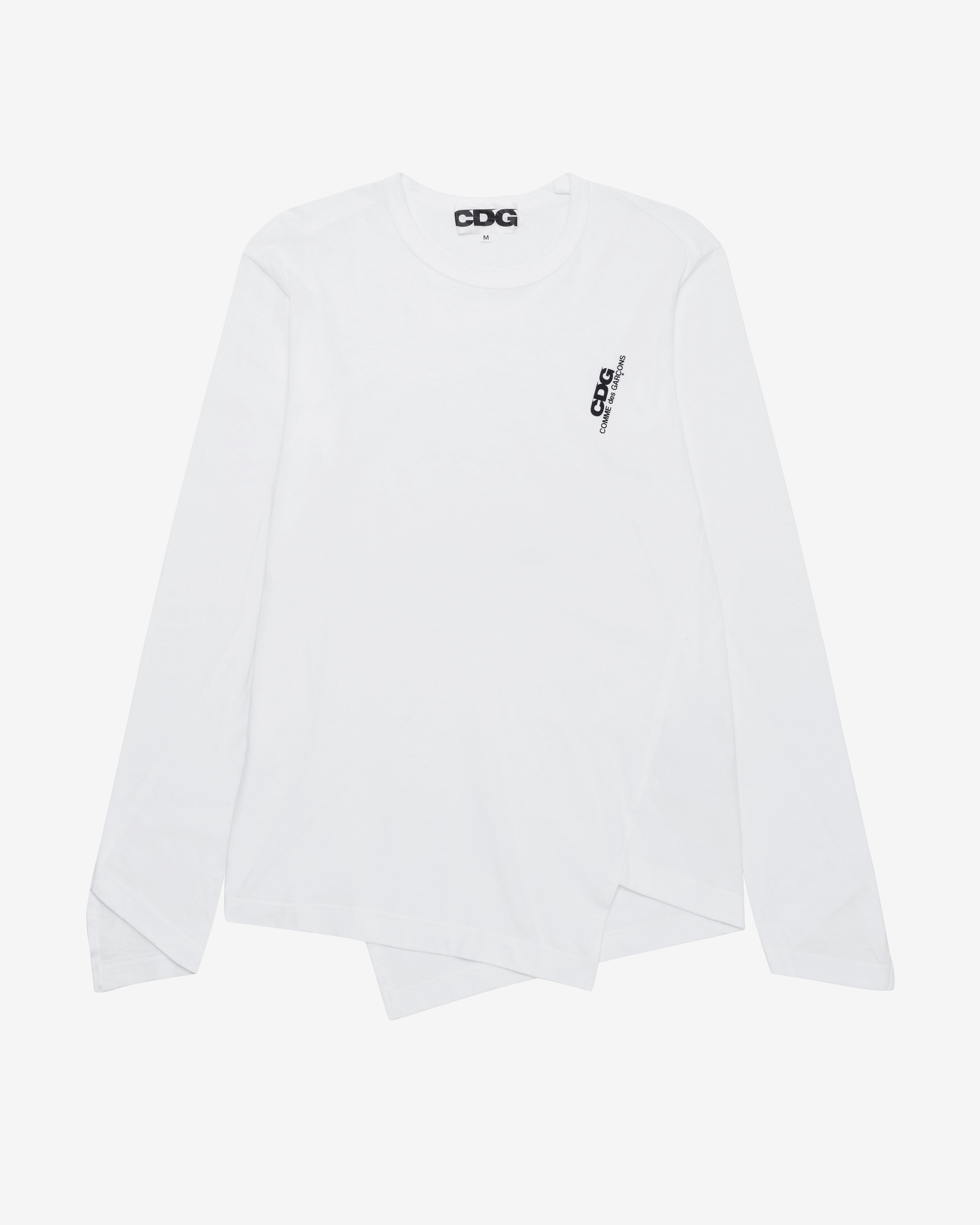 CDG: Twist Long Sleeve T-Shirt (White) | DSMNY E-SHOP