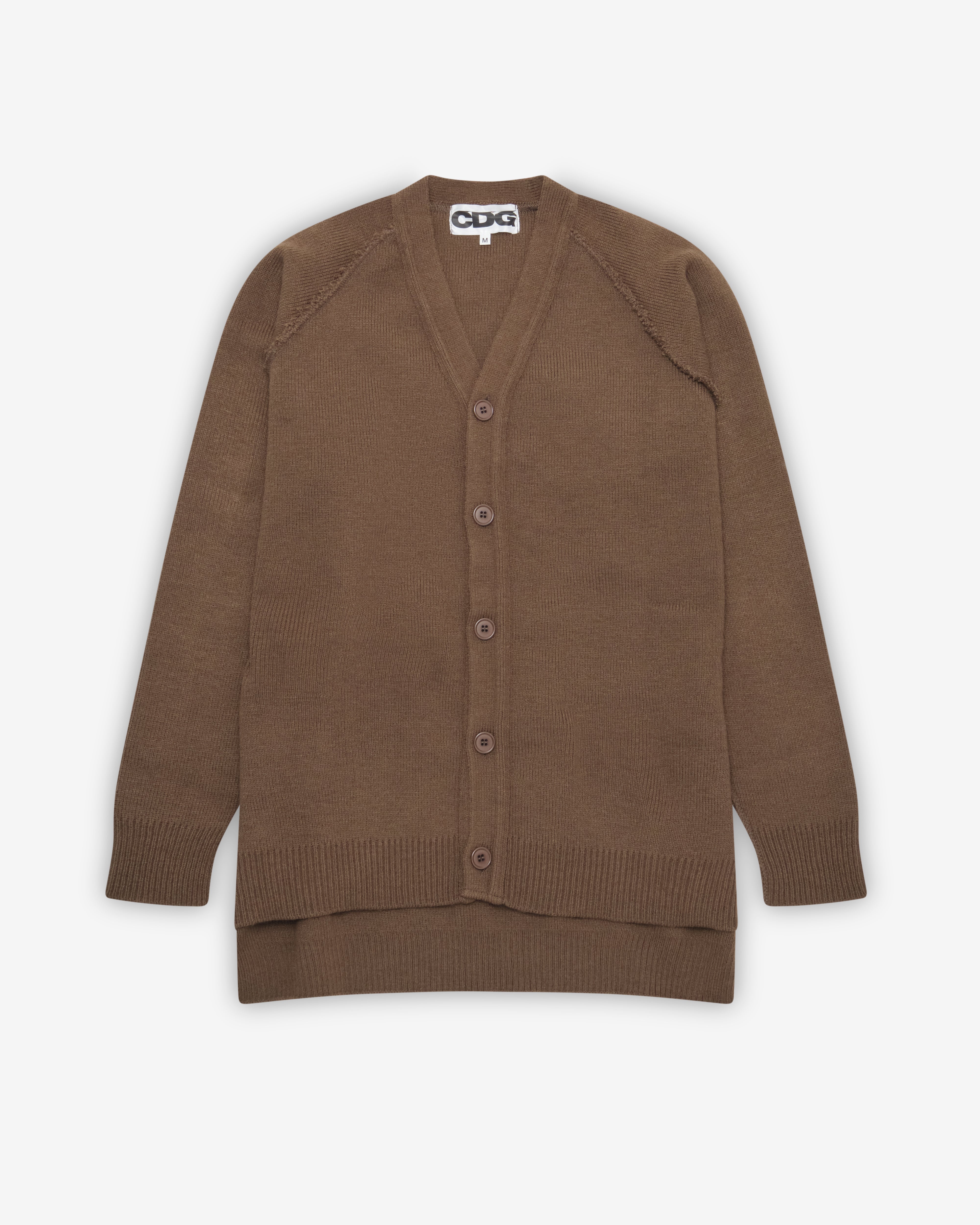 CDG: Outside Seam Cardigan (Khaki) | DSMNY E-SHOP