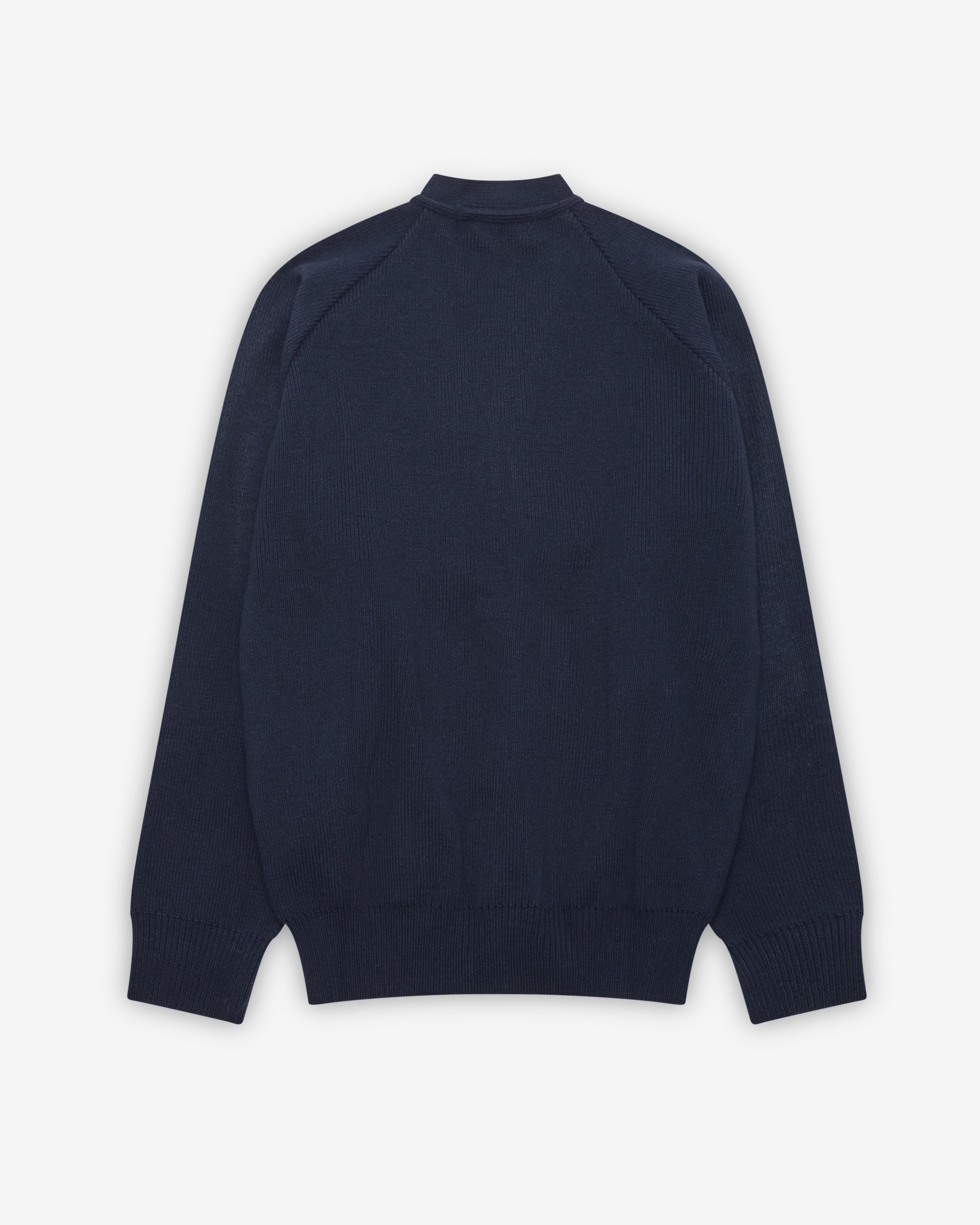 CDG: Patch Cardigan (Navy) | DSMNY E-SHOP