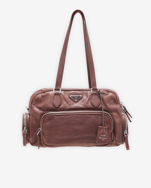 Prada - Women's Leather Handbag - (Cocoa Brown)