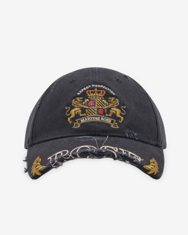 Martine Rose - Men's Cut Peak Cap - (Black Wash)