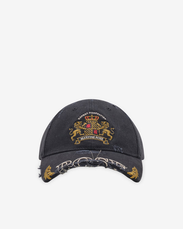 Martine Rose - Men's Cut Peak Cap - (Black Wash)