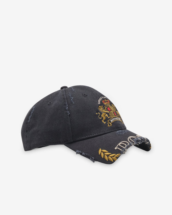 Martine Rose - Men's Cut Peak Cap - (Black Wash)